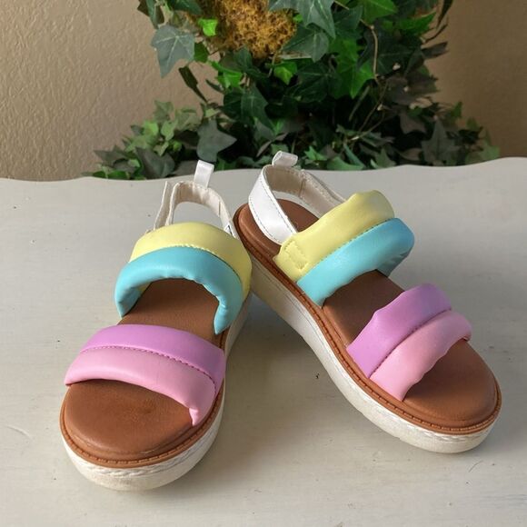 Toddler Girl Oshkosh B’gosh Ankle Strap Loredana Wedge Sandals Toddler 10M - Picture 1 of 10